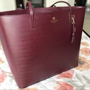 Kate Spade Burgundy Oversized Tote